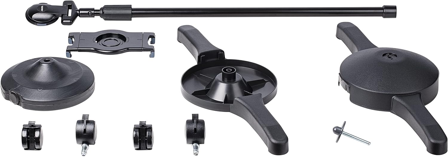 StarTech.com Mobile Tablet Stand with wheels, Adjustable, Universal Rolling Tablet Stand - STNDTBLTMOB