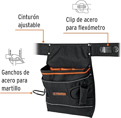 Porta herramientas de poliéster, 7 compartimentos - PONY-7 / 15312