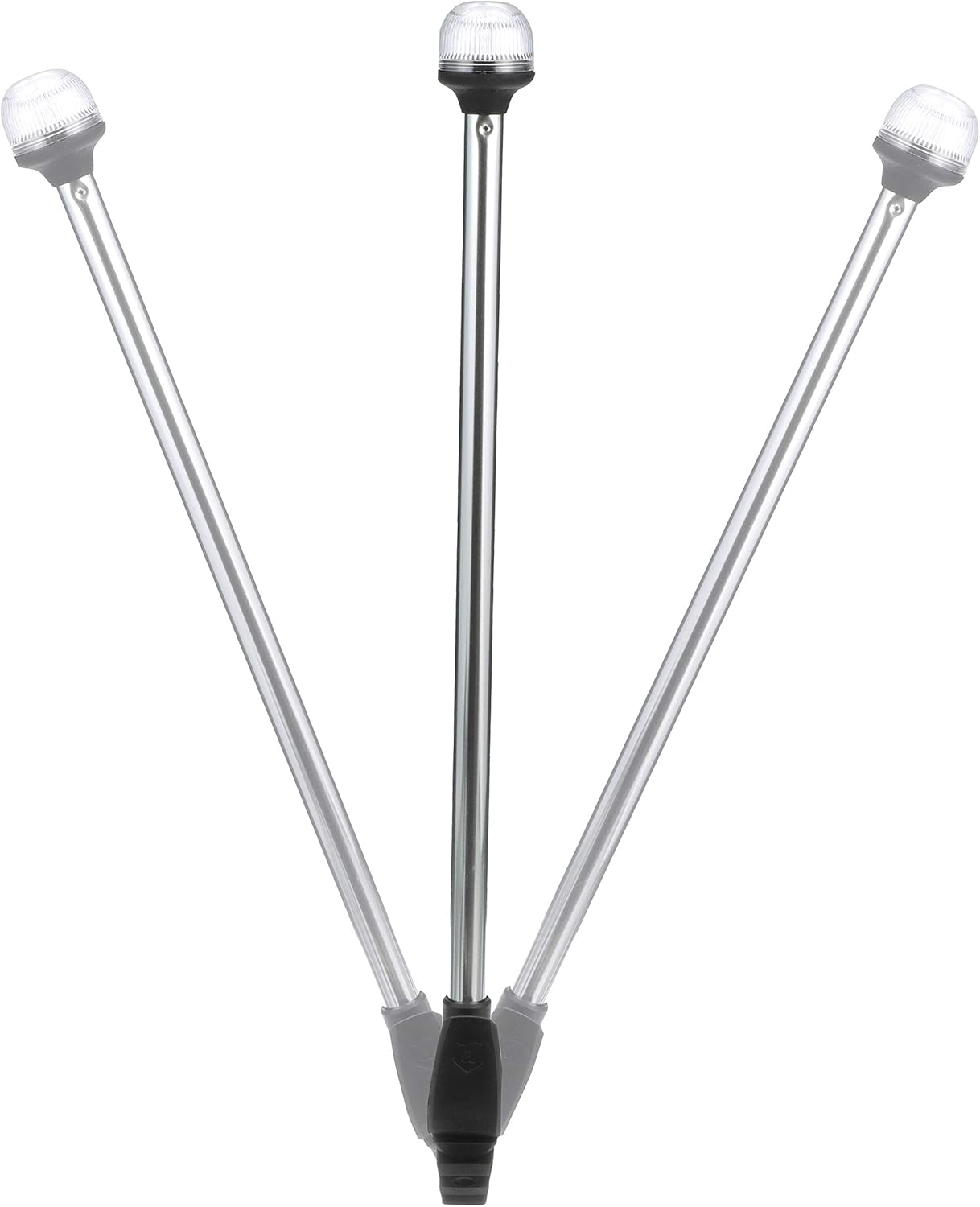 Attwood 5350-PA20-7 All-Round Incandescent Fold Down Navigation Light, Horizontal Mount, Black Base, 20-Inch