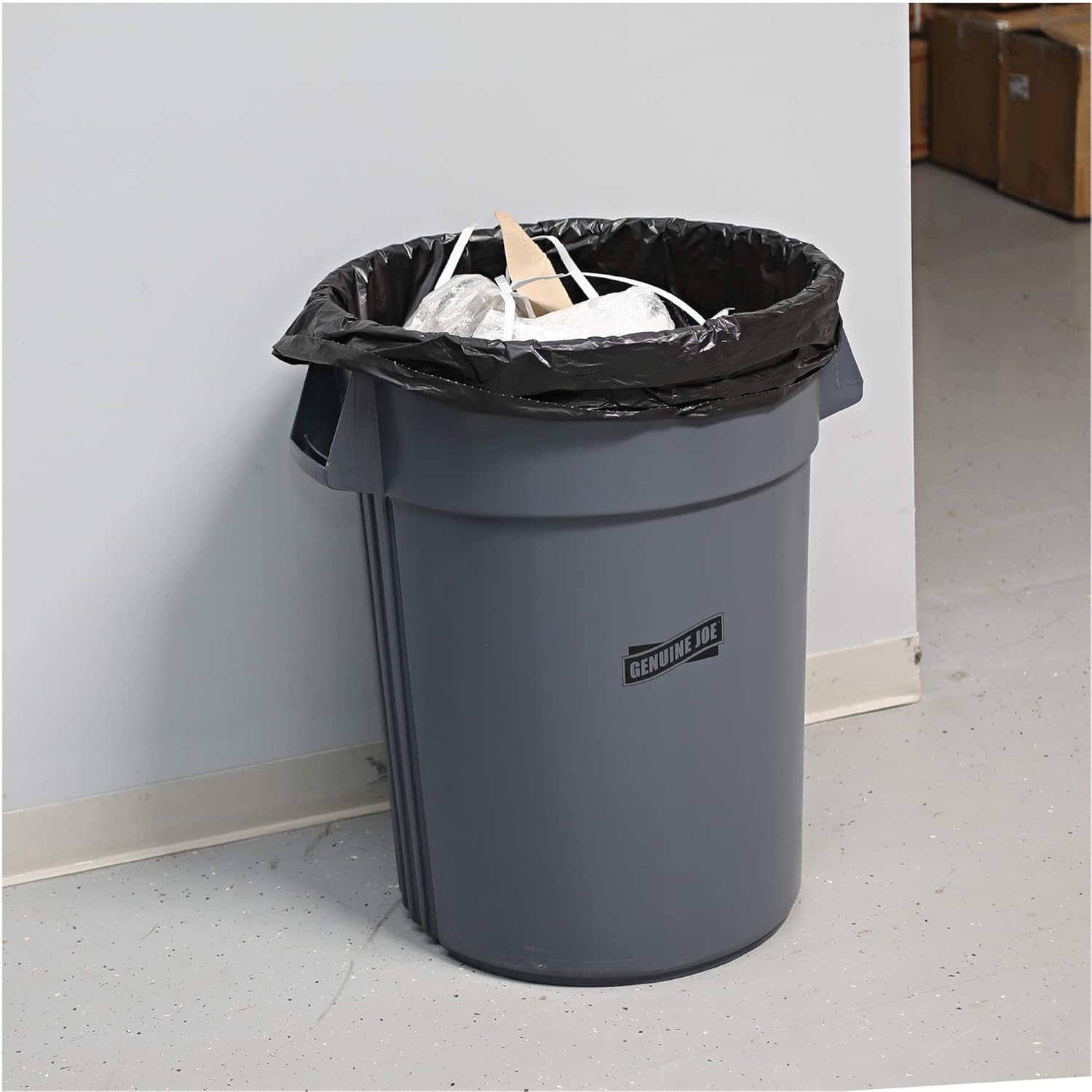 Genuine Joe GJO01535 Heavy Duty Low-Density Puncture Resistant Can Liner, 60 gallon Capacity