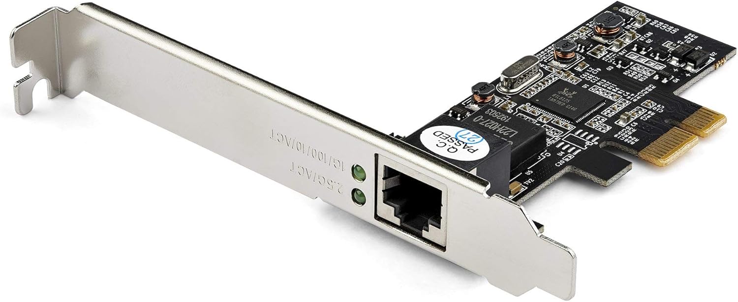 StarTech.com 1 Port PCIe Network Card - 2.5Gbps 2.5GBASE-T PCIe Network Card x1 PCIe - PCI Express LAN Card