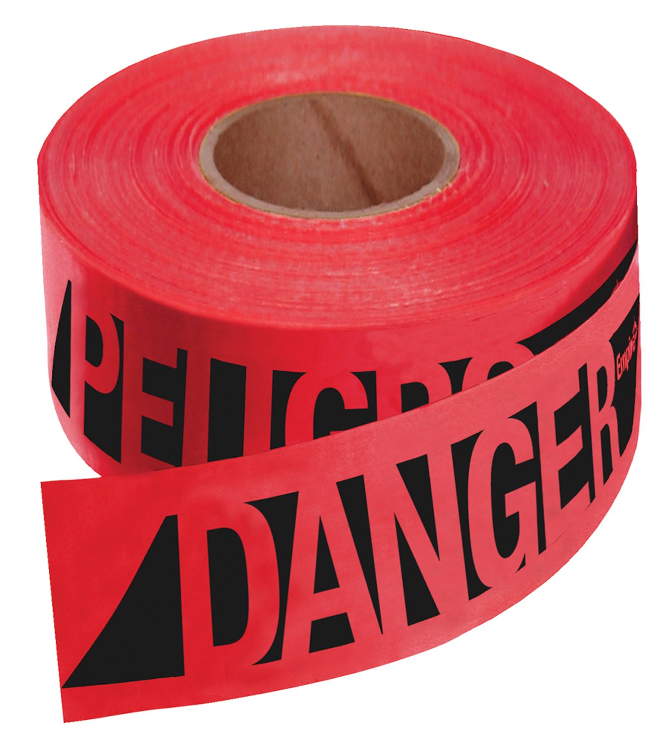 Empire 76-0604 Reinforced Construction Grade Danger/Peligro Tape Red with Black Ink, 500-Feet by 3-Inch