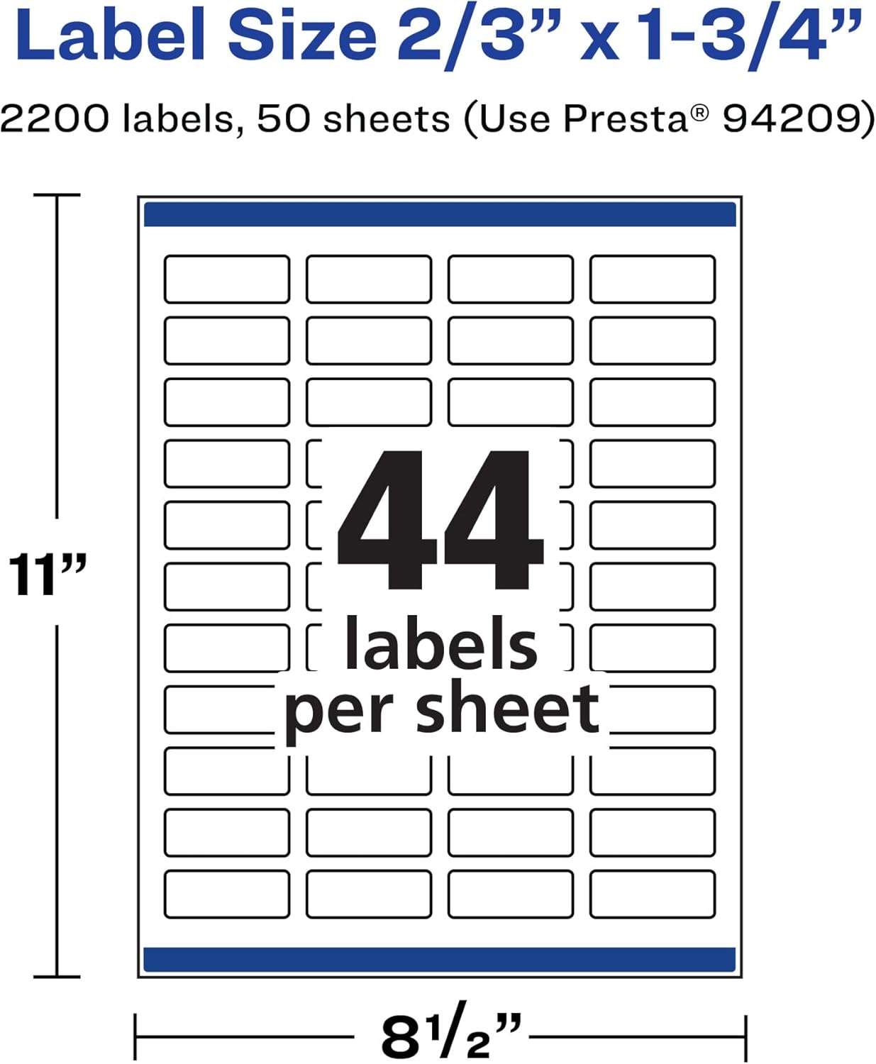 AVERY Matte White Rectangle Labels, Sure Feed Technology