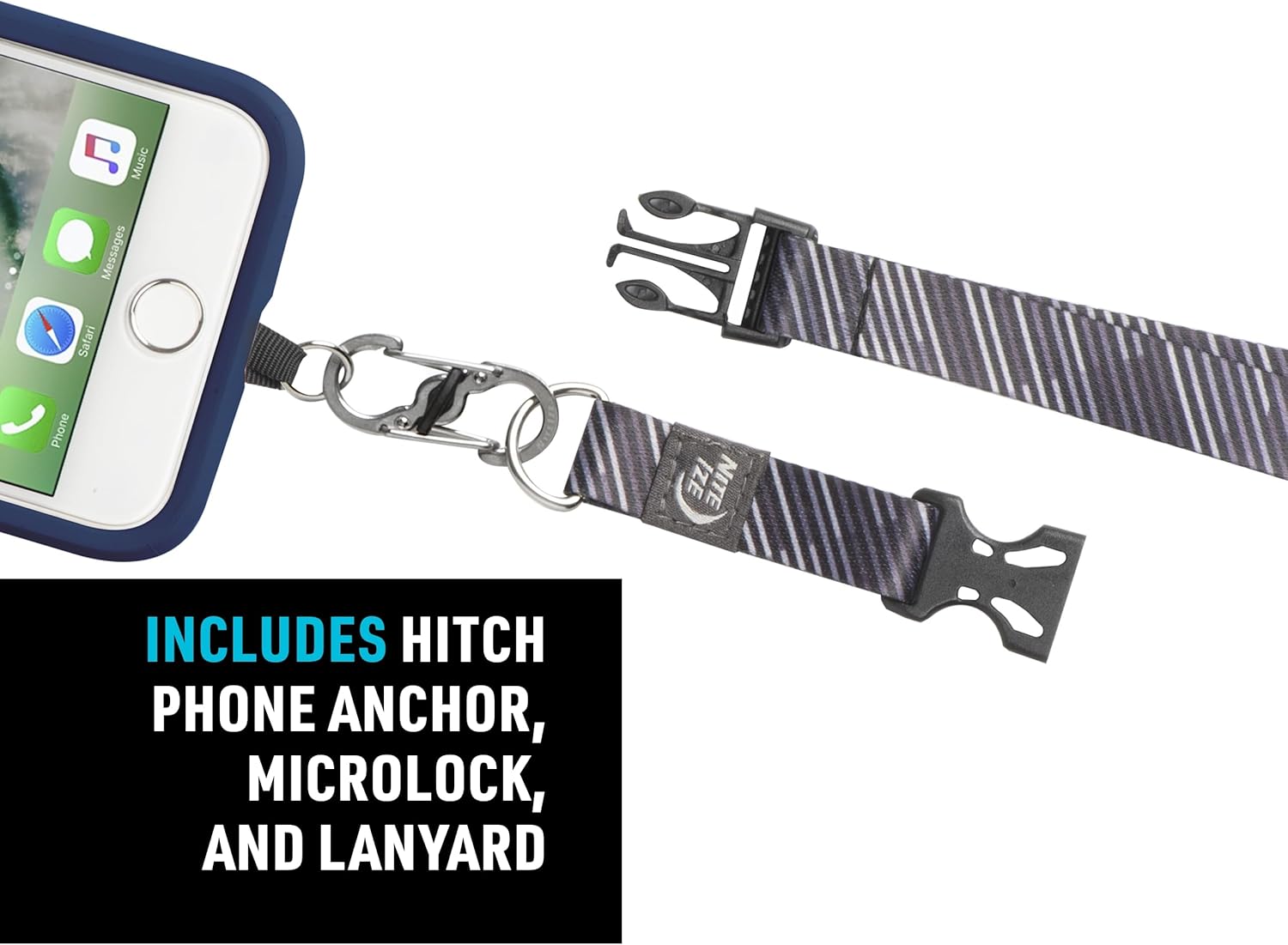 Nite Ize Hitch Phone Anchor & Lanyard – Secure Cell Phone - Anchor & Quick-Release Lanyard for Drop Protection & Convenience