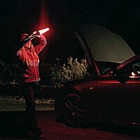 MAGLITE Safety Pack - MINI MAG 2-Cell AA LED Flashlight, Black, Compact, IP2201G – Wand, Red