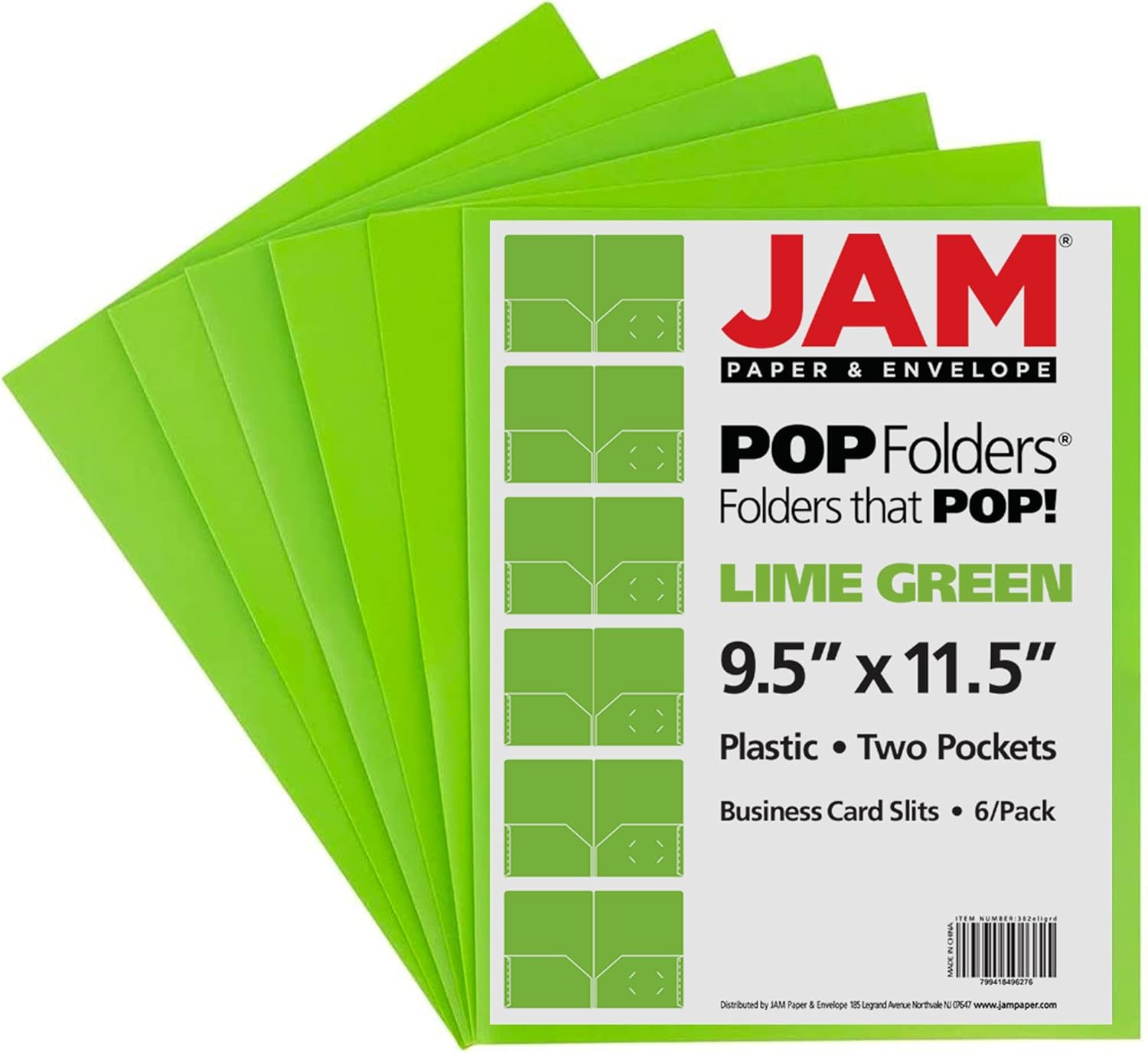 JAM Paper Plastic 2-Pocket POP Folders