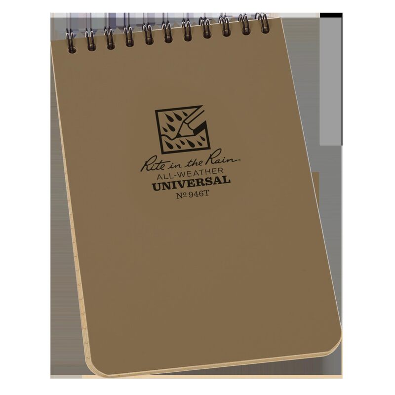 Rite in the Rain Weatherproof Top Spiral Notebook, 4" x 6", Universal Pattern
