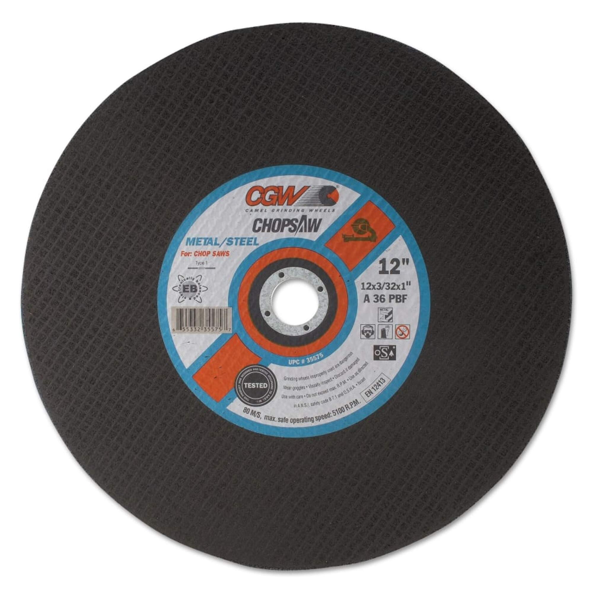 14 In (Od) X 3/32 In (T) 1 Straight Thin Ao Cut-Off Wheel, 36 (Medium), 1 In Arbor (421-35576)
