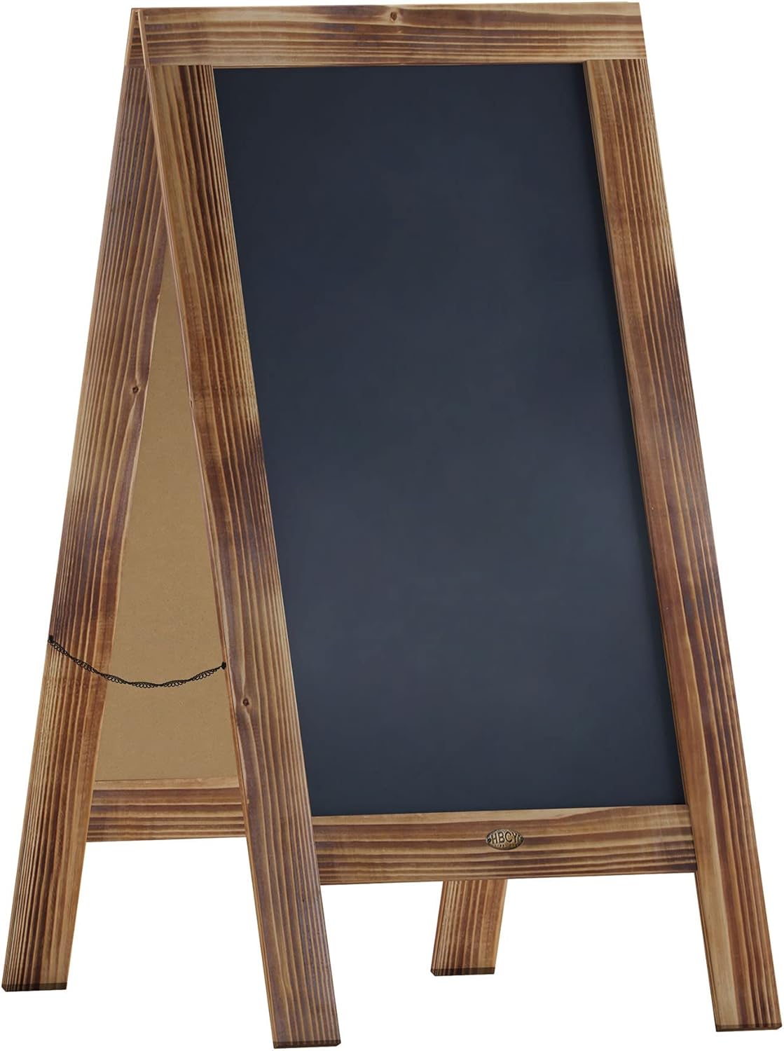 Flash Furniture Canterbury Magnetic Chalkboard Sign - Rustic Brown Wood Frame - 40" x 20"