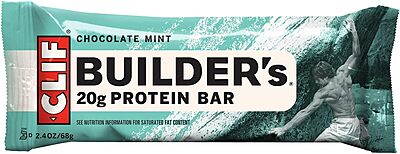 CLIF BUILDERS - Protein Bars - Chocolate Mint - 20g Protein - Gluten Free (2.4 Ounce, 12 Count) Chocolate Mint 12 Count (Pack of 1)