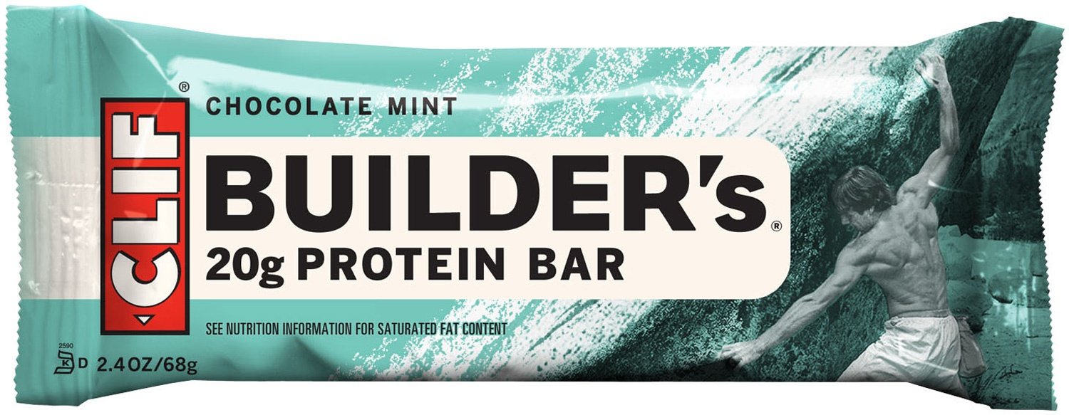 CLIF BUILDERS - Protein Bars - Chocolate Mint - 20g Protein - Gluten Free (2.4 Ounce