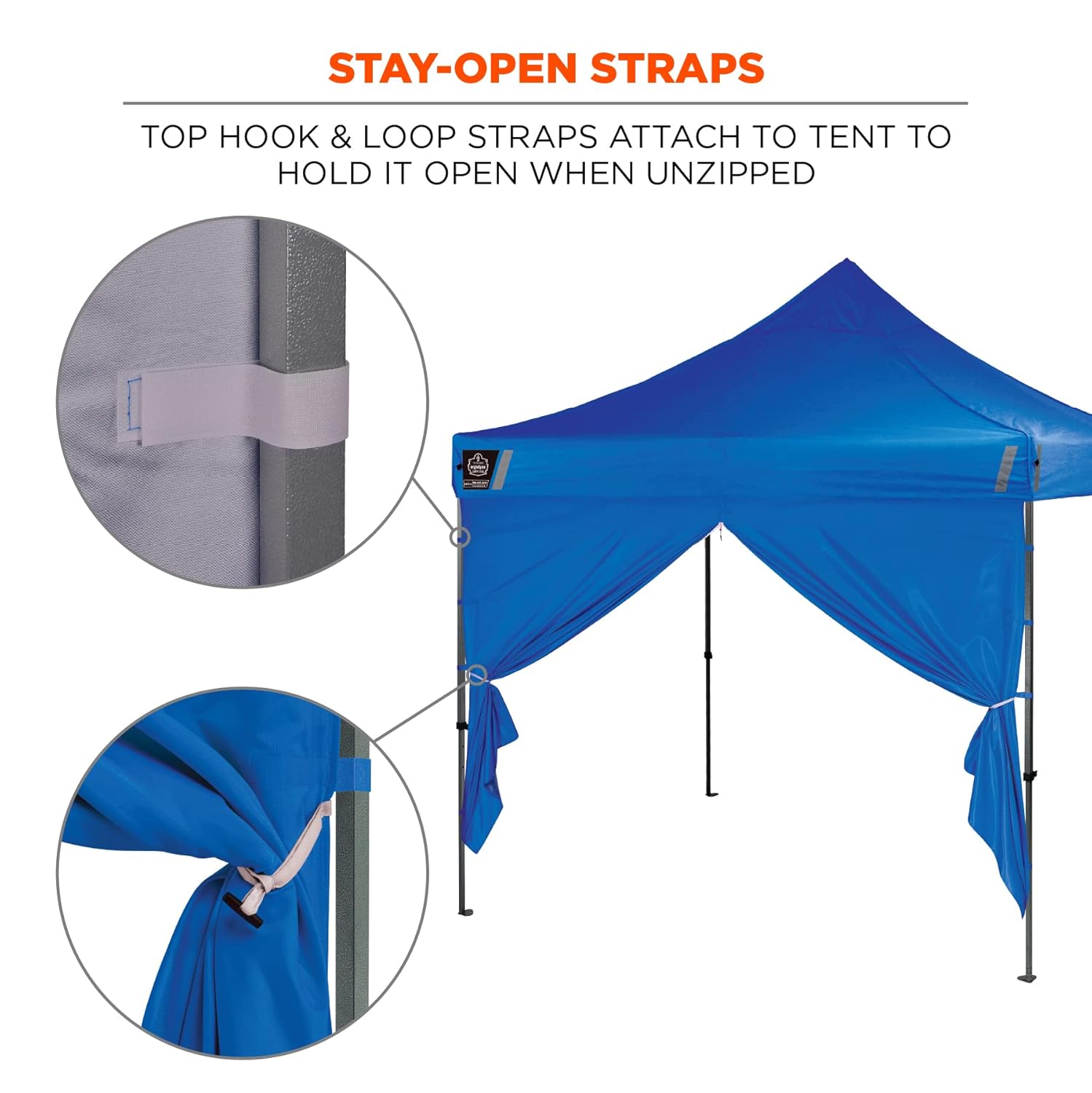 Ergodyne SHAX 6096 Pop-Up Tent Sidewall with Zipper, Fits 10ft x 10ft