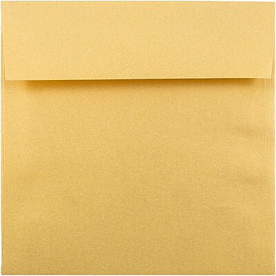 JAM PAPER Metallic Invitation Envelopes - Gold Stardream - 25/Pack
