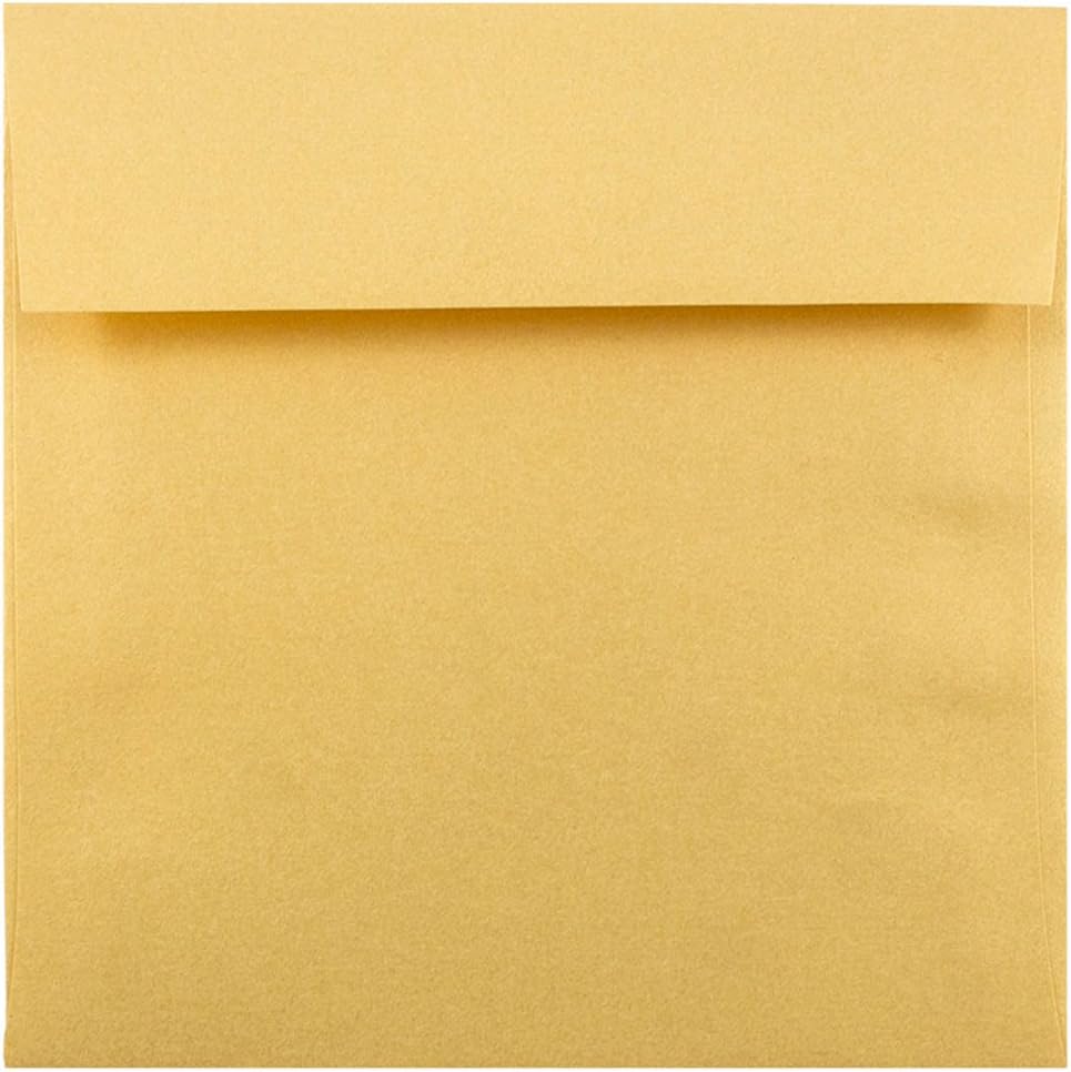JAM PAPER Metallic Invitation Envelopes - Gold Stardream - 25/Pack