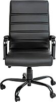 Flash Furniture Whitney Swivel LeatherSoft Desk Chair with Padded Seat and Armrests