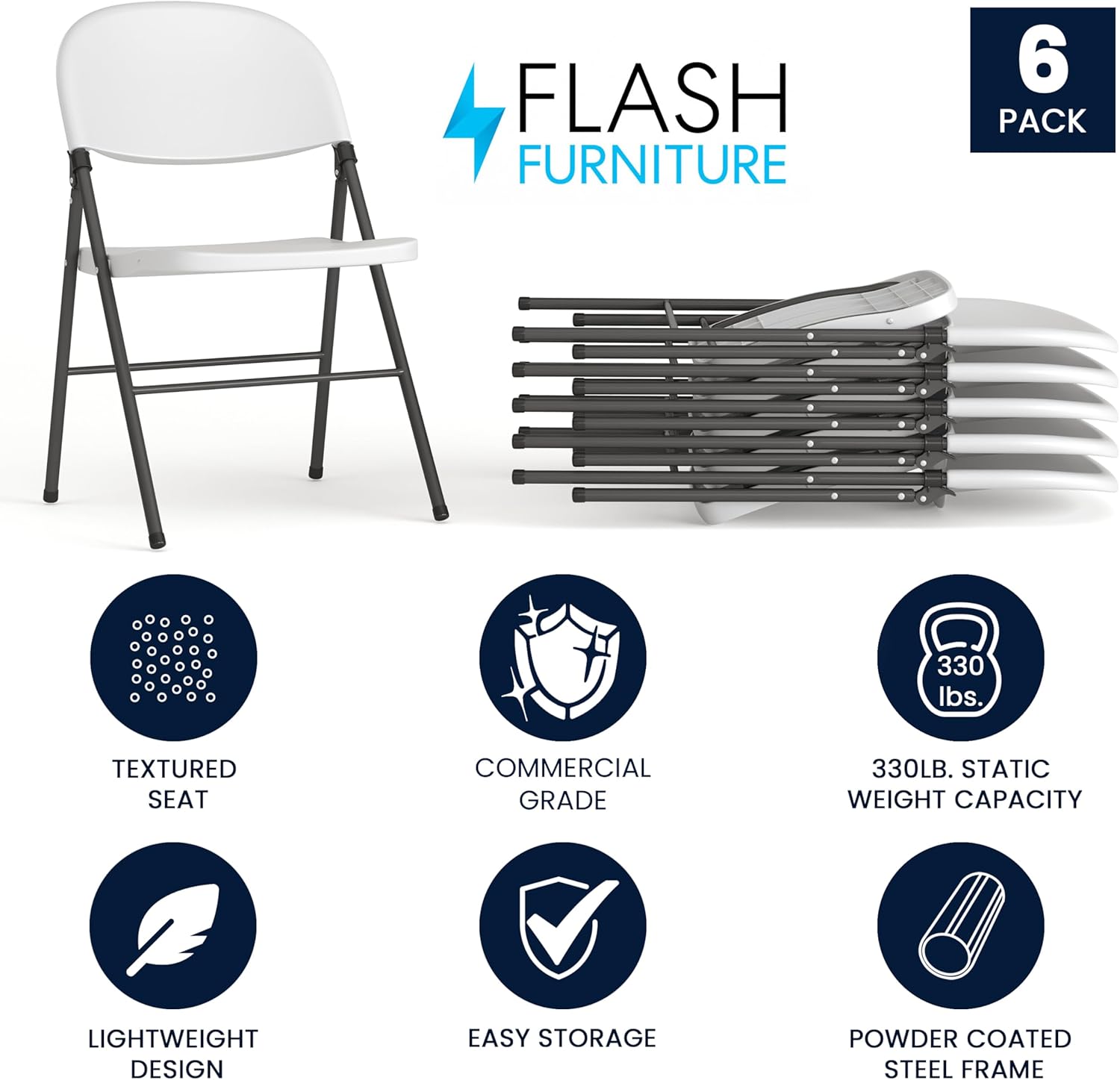 Flash Furniture HERCULES Plastic Folding Chairs