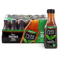 Lipton Pure Leaf Unsweetened Iced Black Tea, 16.9 Oz, Pack Of 18 Bottles
