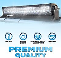 Black Oak Dual Row Infrared LED Light Bar 10- Inch 850nm - Combo Optics IP69K Rating Night Vision Tactical LED Light Bar