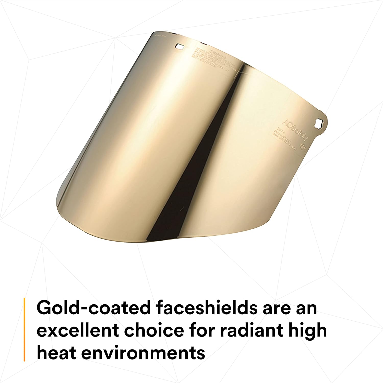 3M Total Performance Gold-Coated Face Shield Window WCP96G -00000, Polycarbonate, Clear