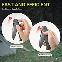 CIVIVI Caetus Pocket Knife for Men,Flipper Knife with 3.48" Damascus Blade Twill Carbon Fiber Handle