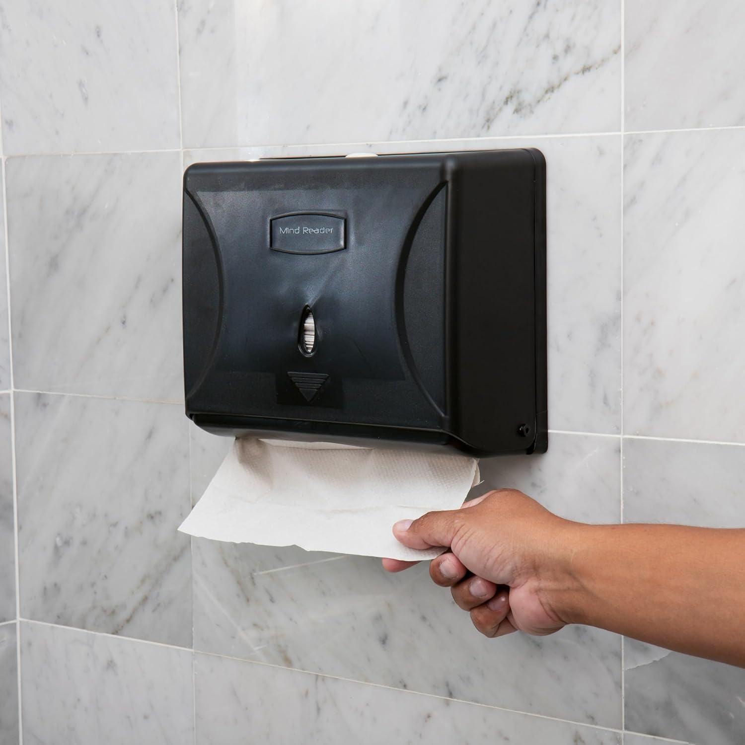 MIND READER Wall-Mounted Multi-Fold Paper Towel Dispenser