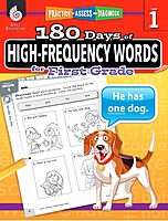 180 Days of High-Frequency Words for First Grade - Learn to Read First Grade Workbook