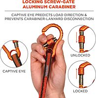 Ergodyne Squids 3104F(x) Tool Tethering Lanyard with Cinch Loop End, 10lbs