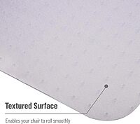 Mind Reader Office Chair Mat for Carpet – Heavy Duty PVC Floor Protector, Transparent Chair Mat for Carpeted Floors, 35.5"L x 47.5"W x 0.0625"H, Clear
