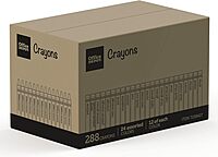 Office Depot® Brand Crayons Assorted, 24 Colors, 12 Crayons Of Each Color, Box Of 288