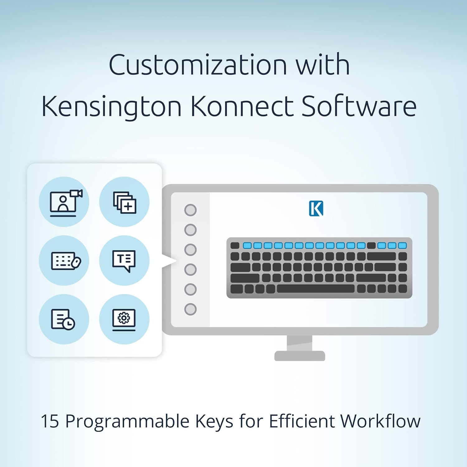 Kensington Compact Keyboard — Quiet Scissor-Switch, Programmable Keys & Copilot Key