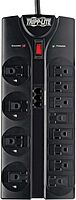 TRIPP LITE 12-Outlet Surge Protector Power Strip with Tel/Modem Protection, 8 ft Right-Angle Cord