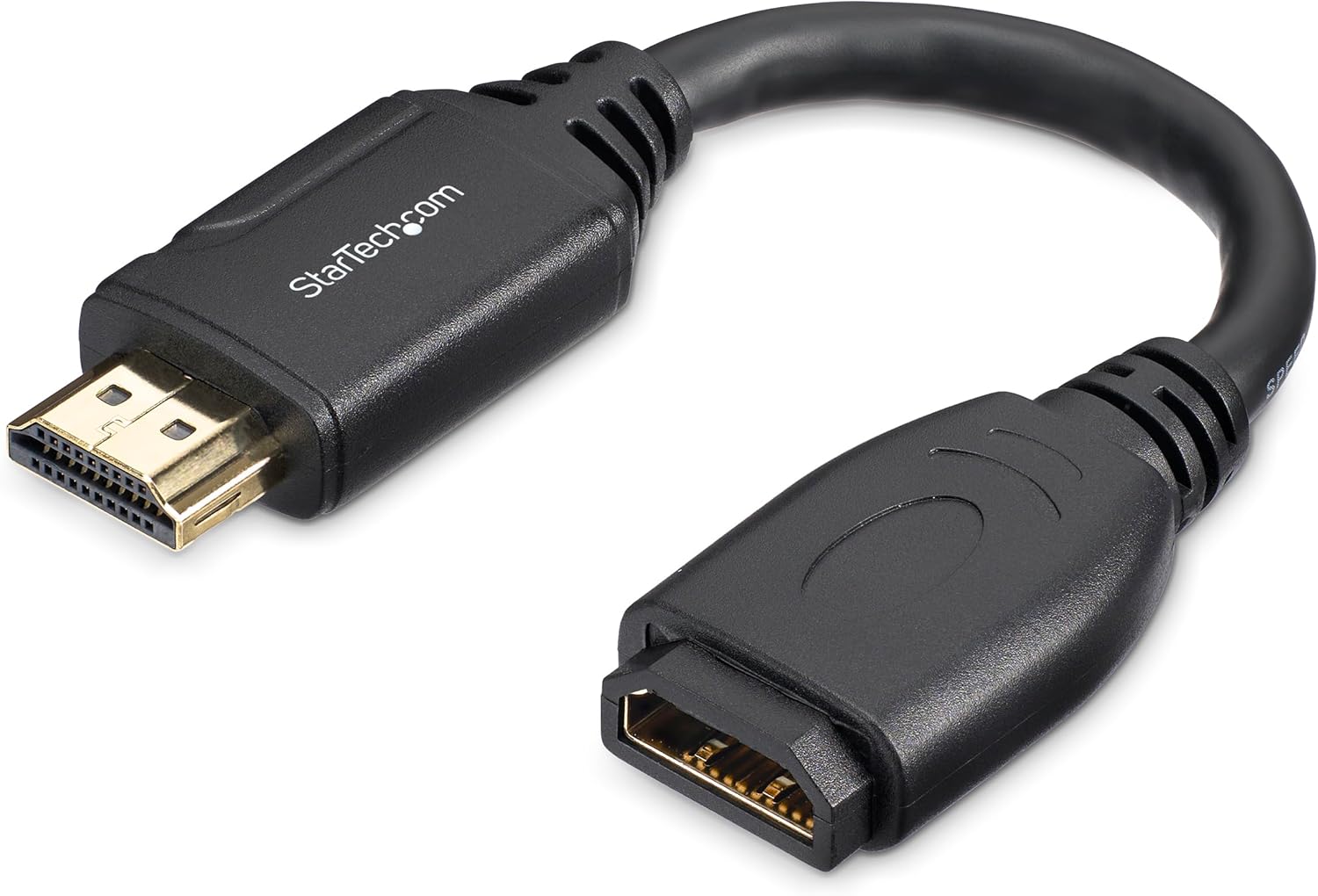 StarTech.com 6in High Speed HDMI Port Saver Cable with 4K 60Hz - Short HDMI 2.0 Male to Female Adapter Cable
