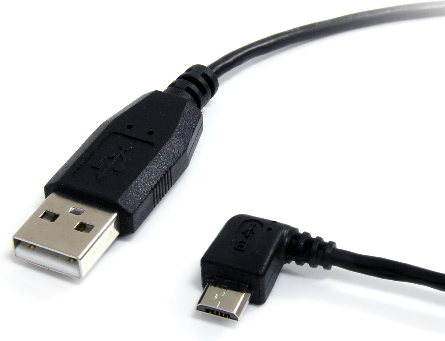 StarTech.com 3 ft / 91cm Micro USB Cable - A to Left Angle Micro B - USB Type A - 90 Degree Micro-USB Type B (M)