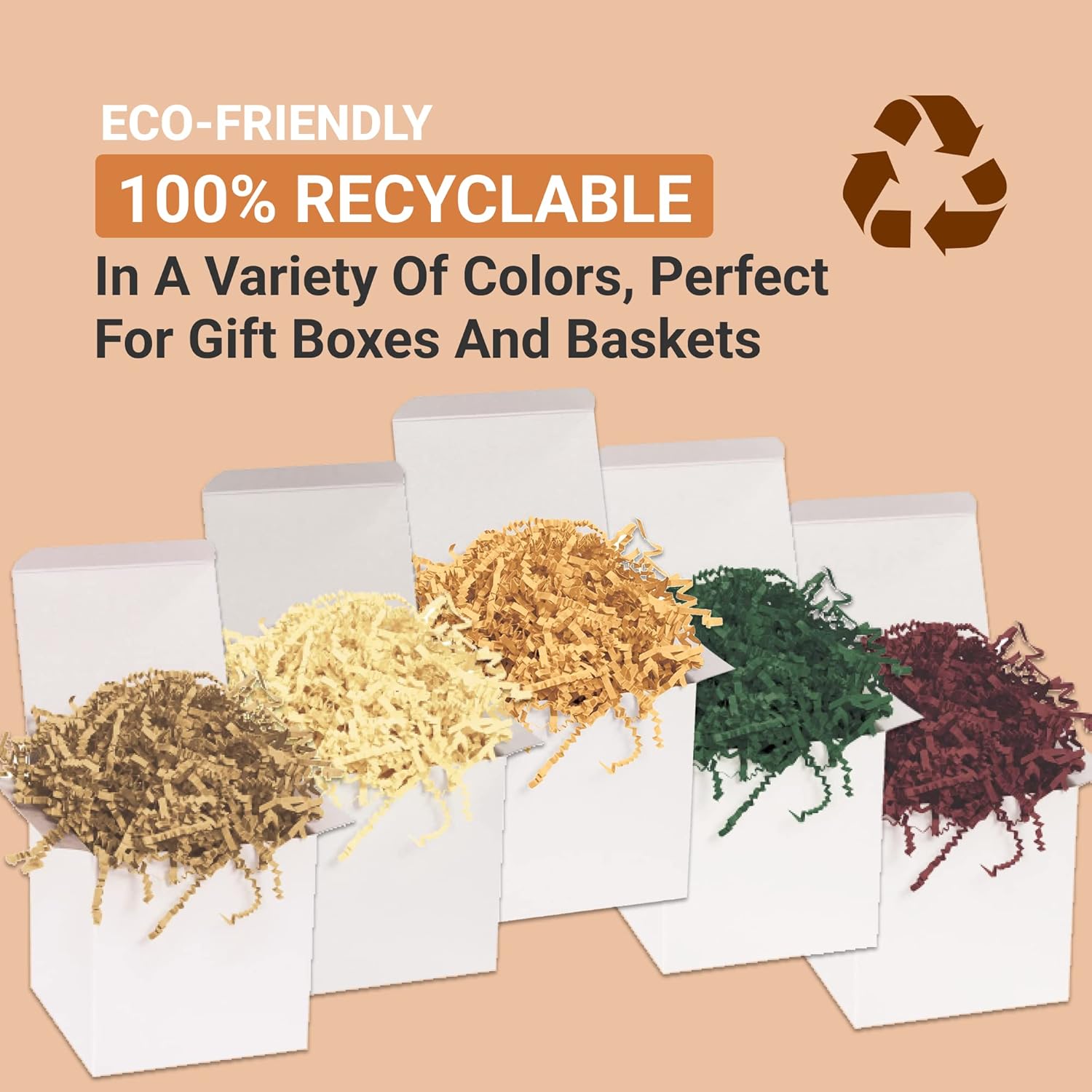 Kraft Crinkle Cut Packing Paper - Shredded Filler