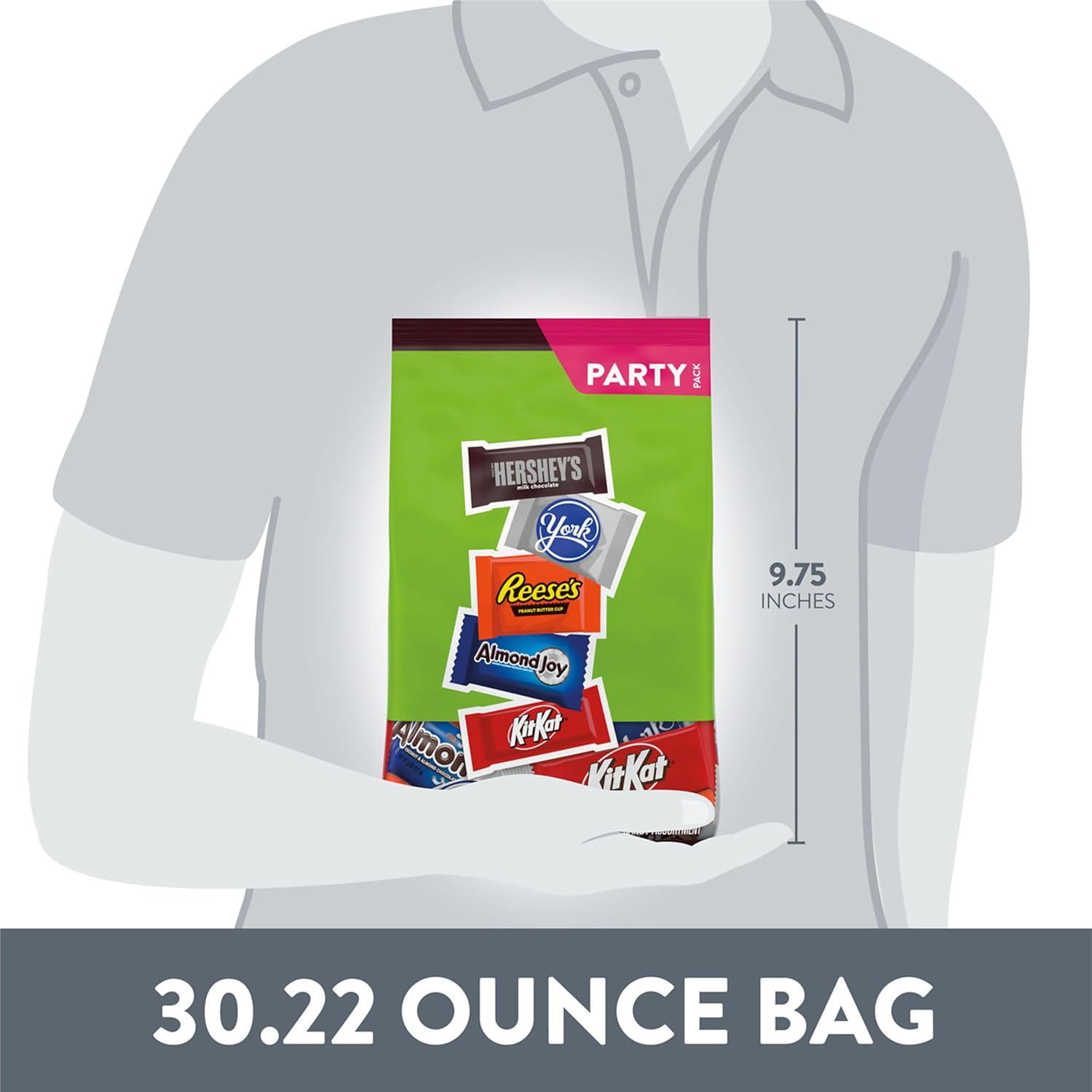 HERSHEY'S Assorted Chocolate Flavored Candy Party Pack, 30.22 oz Chocolate 30.22 Ounce (Pack of 1)