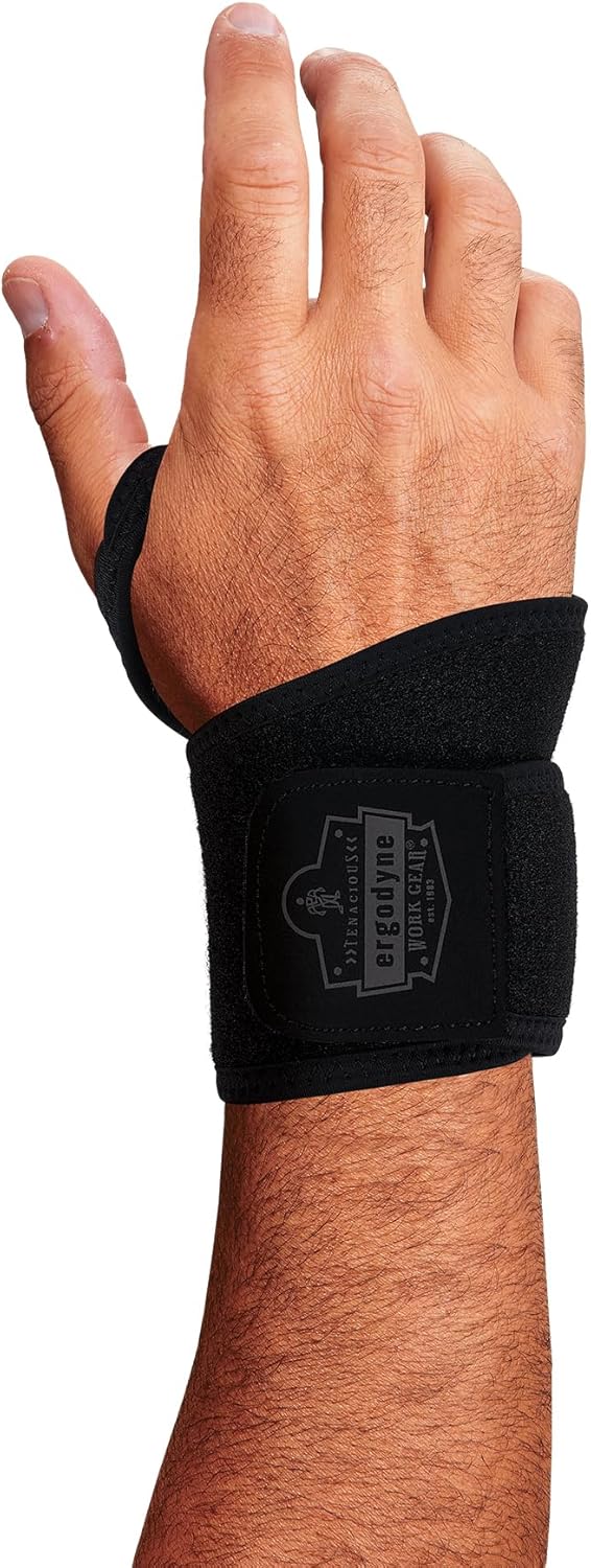 Ergodyne ProFlex 425 Neoprene Wrist Wrap Support with Thumb Loop, Ambidextrous Design