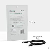 Plugable Thunderbolt 4 Cable with 240W Charging, Thunderbolt Certified, 3.3 Feet (1M),1x 8K Display, 40 Gbps, Compatible with USB4, Thunderbolt 3, USB-C - Driverless