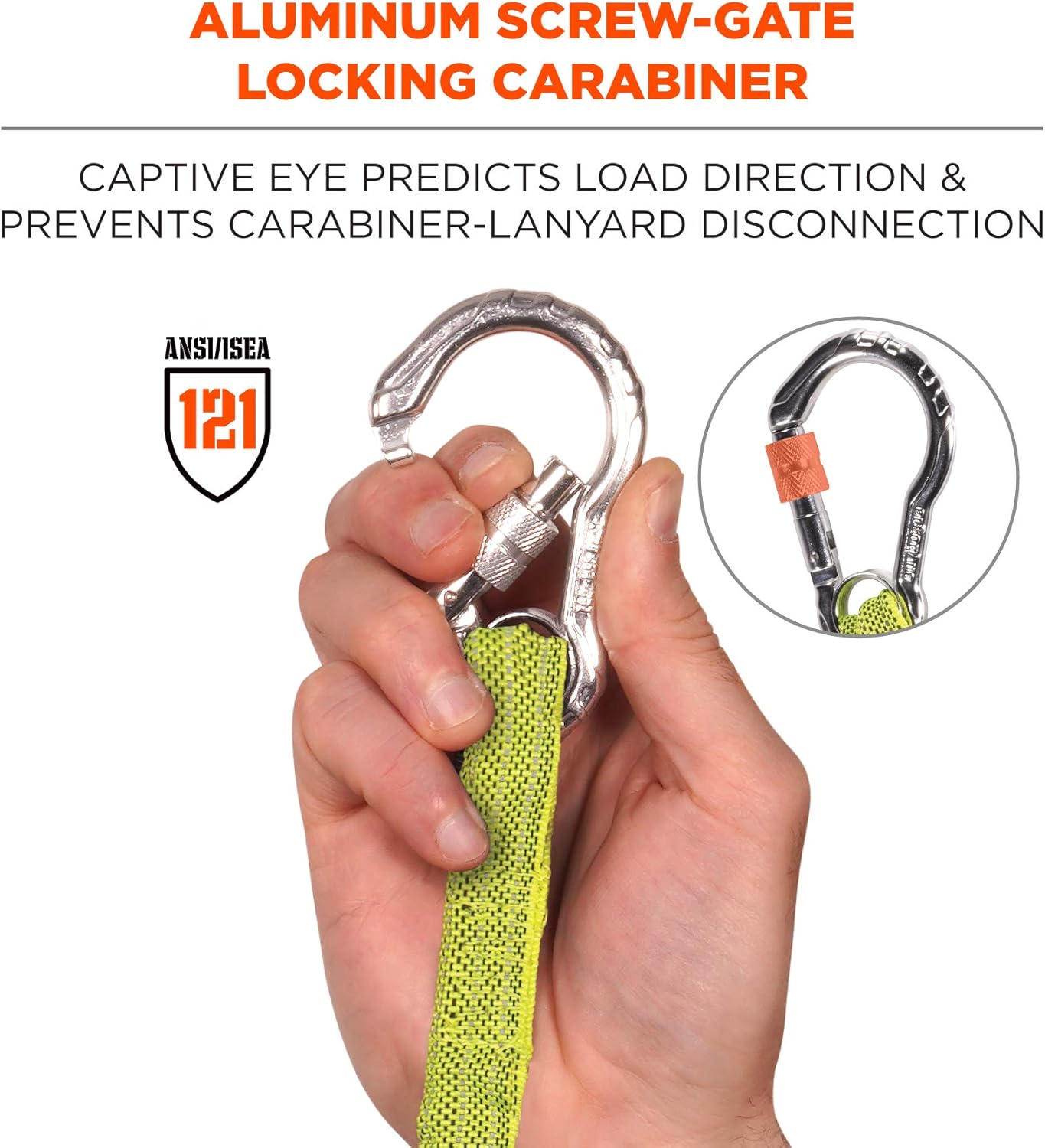 Ergodyne Squids 3100 Tool Lanyard with Single Carabiner and Adjustable Loop End