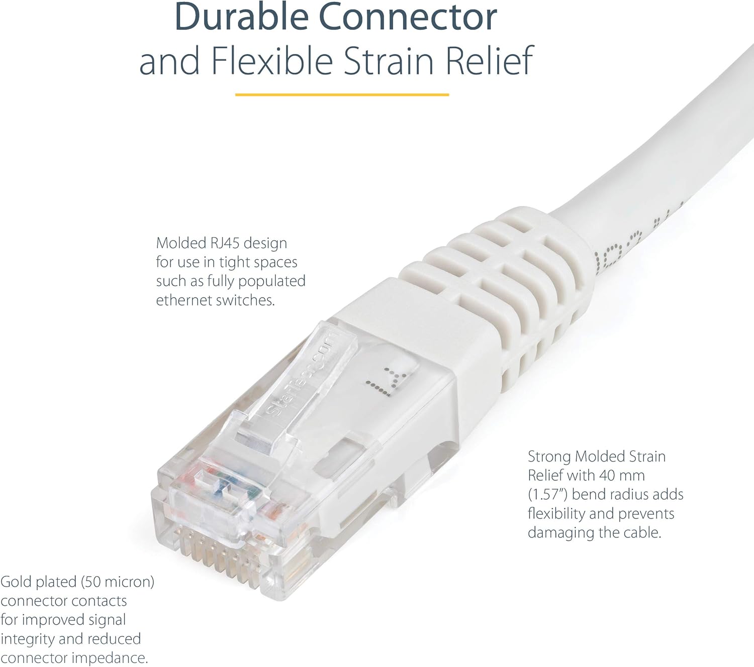 StarTech.com CAT6 Ethernet Patch Cable - Molded RJ45 UTP