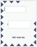 COMPLYRIGHT First Class Double-Window Tax Mailer Envelopes