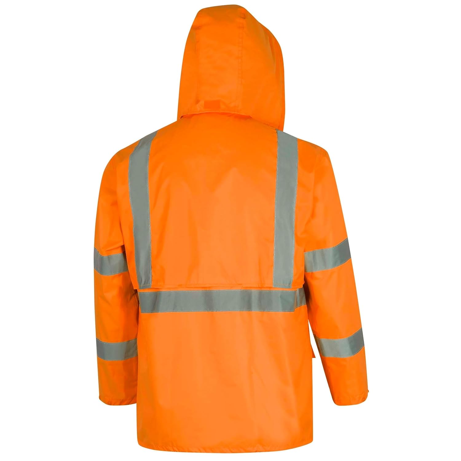 Pioneer High Visibility Rain Gear Safety Jacket and Bib Pants – Hi Vis Waterproof Reflective PVC Work Suit for Men