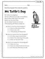 Scholastic Comprehension Skills: 40 Short Passages For Close Reading, Grade 1