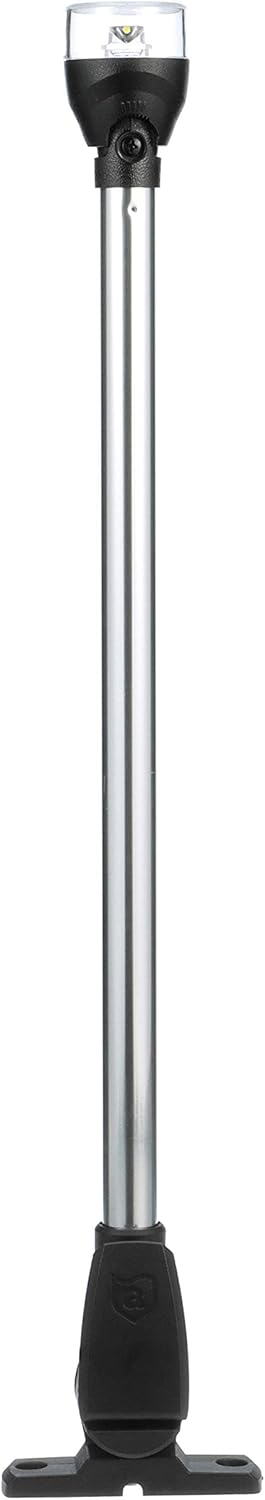 Attwood 5551-PA20-7 All-Round LED Fold Down Navigation Light Black Base, 20-Inch