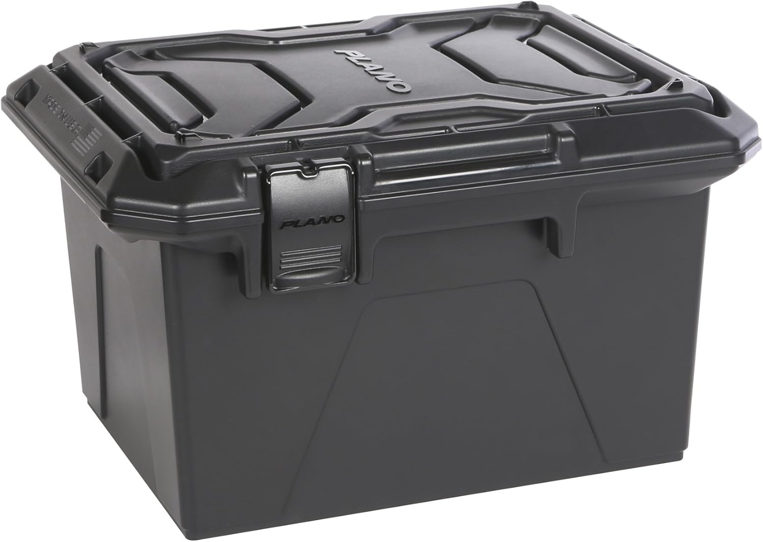 Plano Ammo Crate, Black, Lockable Plastic Ammunition Storage Box, Water-Resistant Protection with Interlocking Foam