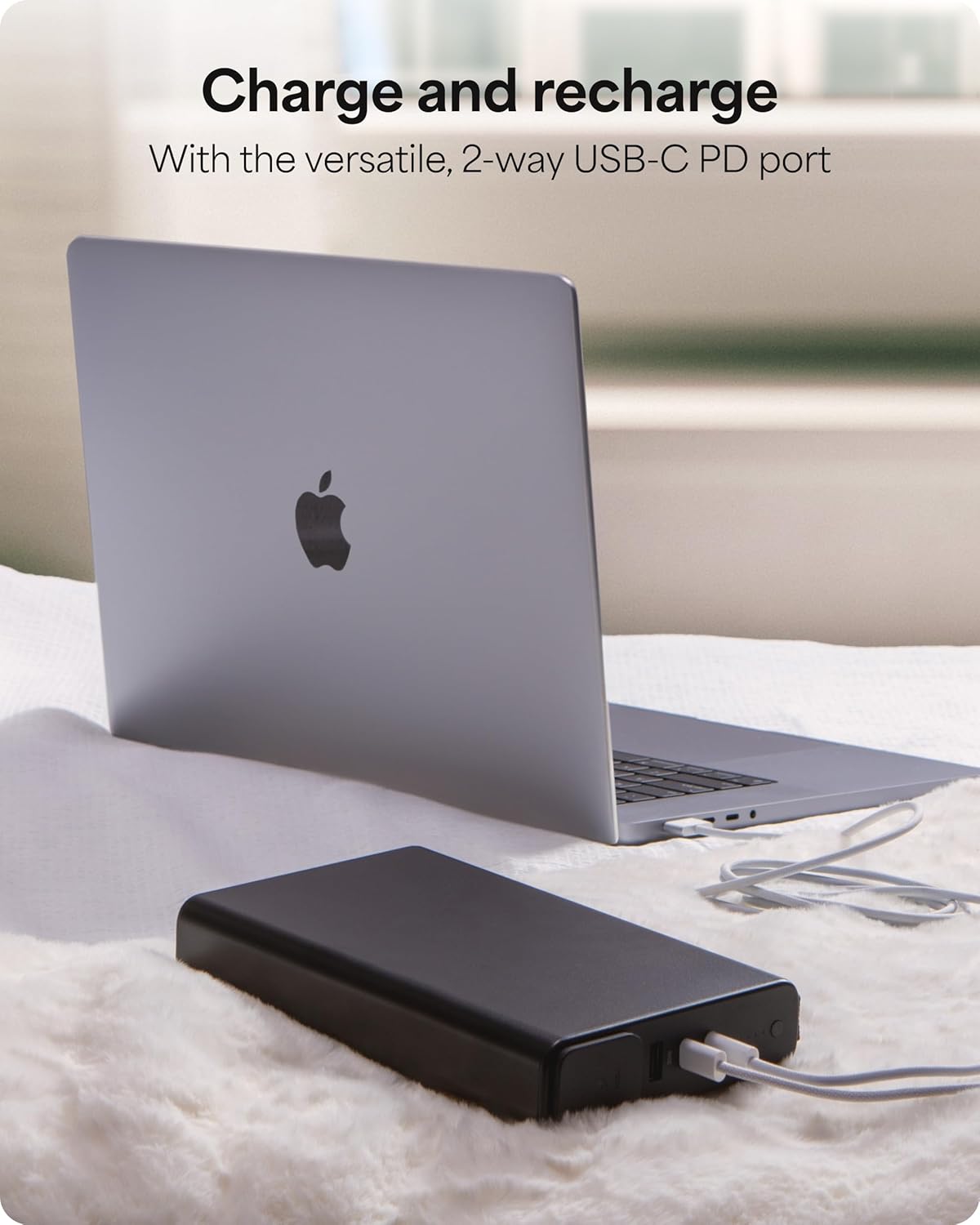 mophie powerstation pro AC (2023) - 27,000 mAh External Battery Compatible with MacBook & iPad, 100W AC, 60W USB-C PD