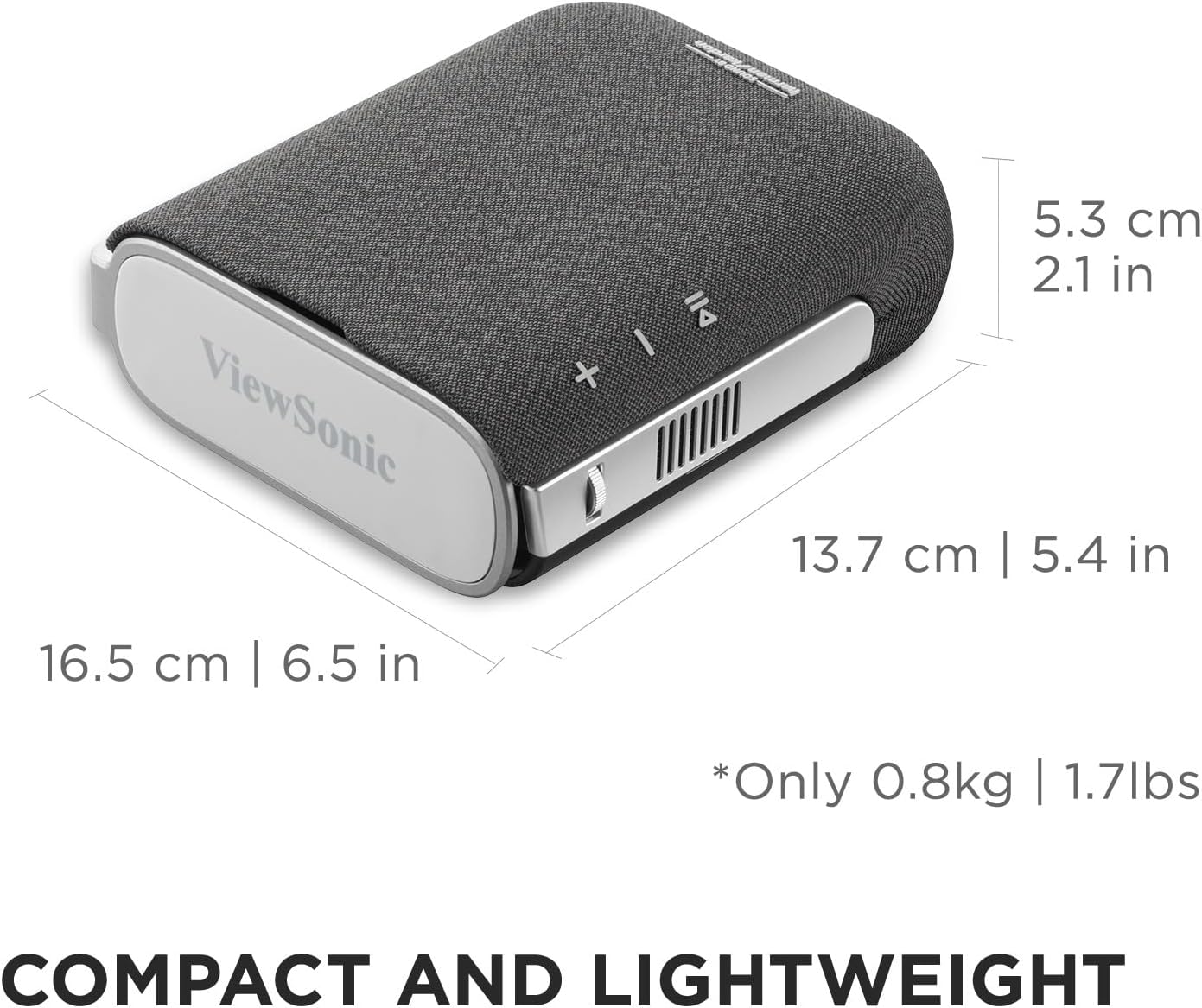 ViewSonic M1X Portable LED Projector with Smart Stand, Harman Kardon Speakers, Built-In Battery, H/V Keystone