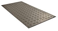 Checkers Industrial Safety Products AM48 1 ea. Alturna Mat, High Density Polyethylene, 4' x 8' x 1/2", Black
