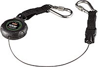 Ergodyne - 19300 Squids 3000 Retractable Lanyard with Carabiner Mount and Attachment End, Tool Weight Capacity 1 lbs,Black
