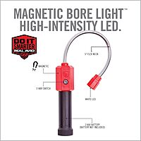 Real Avid Bore Light, Magnetic, High Intensity LED Bore Illuminator with 5” Flexible Neck for Hands Free Operation