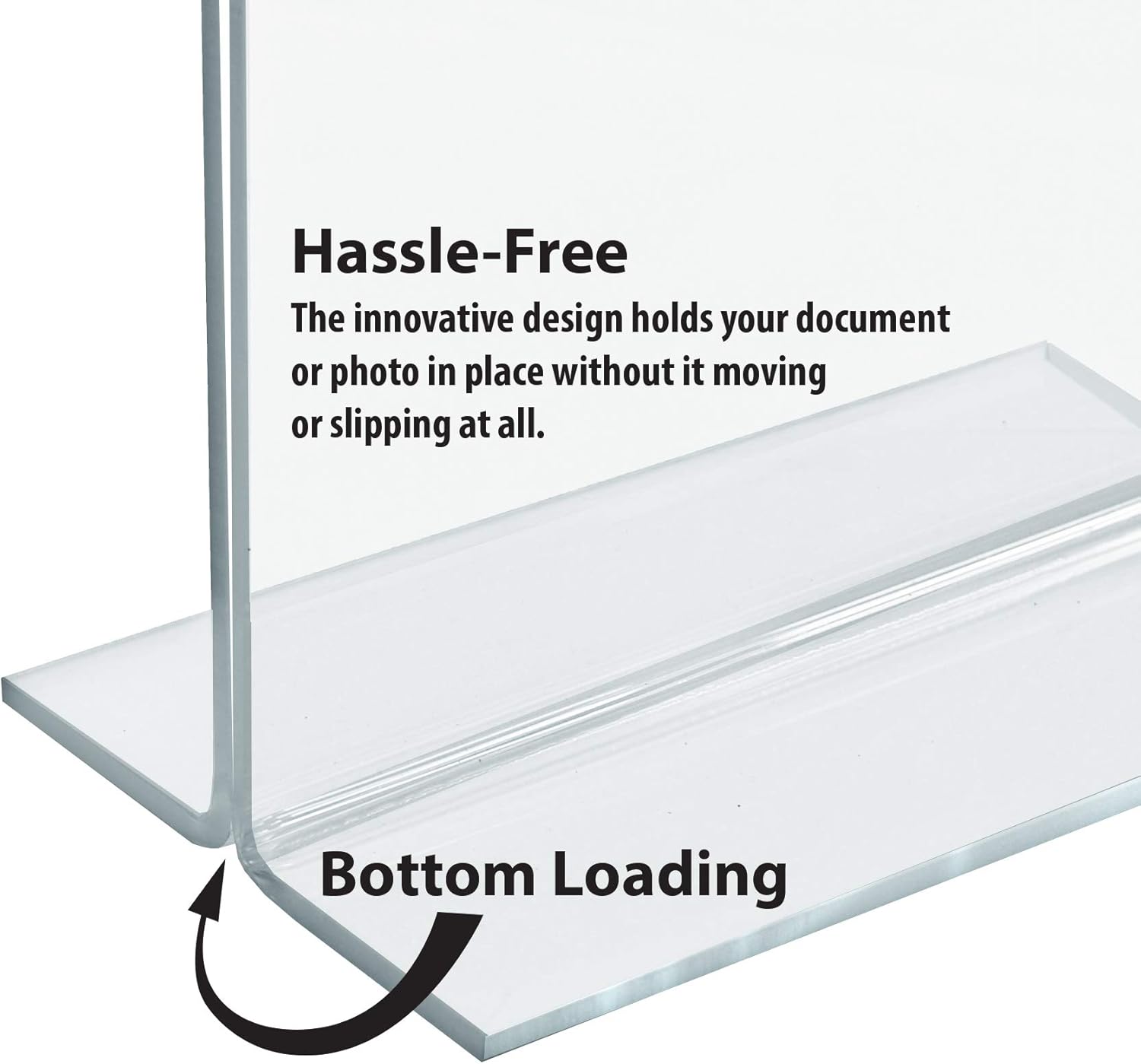 Azar Displays Double-Foot 2-Sided Acrylic Sign Holders